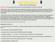 Tablet Screenshot of golden-ears.narod.ru